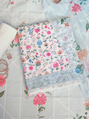 Printed Linen Unstitched Dress Material