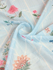 Printed Linen Unstitched Dress Material