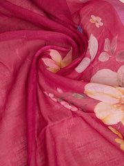 Floral Embroidered Linen Unstitched Dress Material