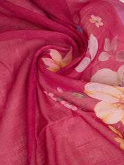 Floral Embroidered Linen Unstitched Dress Material