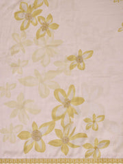 Floral Printed Sequinned Linen Unstitched Dress Material