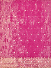 Floral Woven Design Zari Unstitched Dress Material