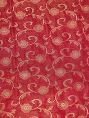 Floral Woven Design Zari Unstitched Dress Material
