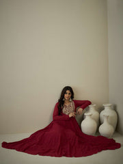 Women Embroidered A-Line Maxi Ethnic Dresses