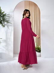 Embroidered Tiered Maxi Dress