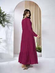 Embroidered Tiered Maxi Dress