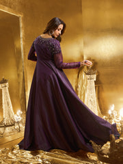 Embroidered A-Line Ethnic Maxi Dress