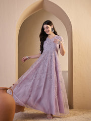 Ethnic Motifs Embroidered Flared Ethnic Dress