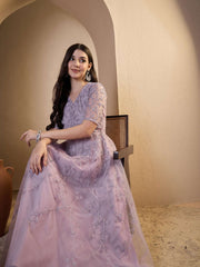 Ethnic Motifs Embroidered Flared Ethnic Dress