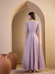 Ethnic Motifs Embroidered Flared Ethnic Dress