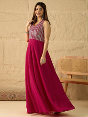 Embroidered Gown Maxi Ethnic Dresses