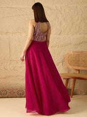 Embroidered Gown Maxi Ethnic Dresses