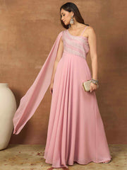 Embellished One Shoulder Gown Ethnic Dresses
