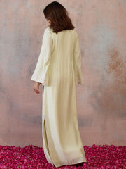 Embroidered Square Neck Maxi Ethnic Dresses
