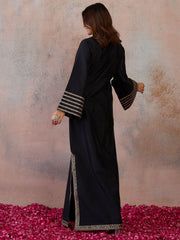 Embroidered V-Neck Kaftan Ethnic Dresses