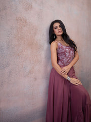 Embroidered Shoulder Straps A-Line Ethnic Dresses