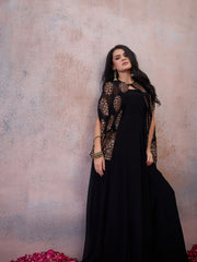 Shoulder Straps Maxi Dress With Jacket