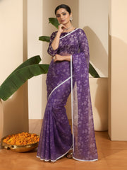 Floral Organza Saree