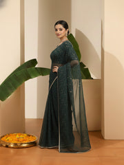 Ethnic Motifs Organza Saree