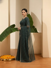 Ethnic Motifs Organza Saree