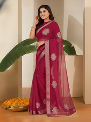 Embellished Zari Net Saree