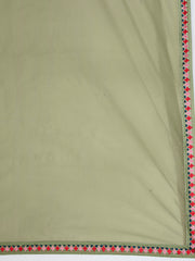 Embroidered Thread Work Semi-Stitched Lehenga & Blouse With Dupatta