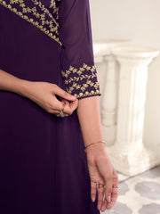 Floral Embroidered V-Neck Tunic With Palazzos