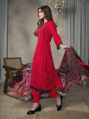 Women Floral Printed Regular Kurta with Trousers & With Dupatta