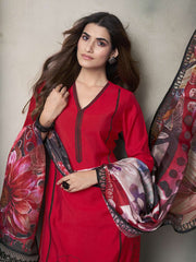 Women Floral Printed Regular Kurta with Trousers & With Dupatta