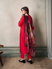 Women Floral Printed Regular Kurta with Trousers & With Dupatta