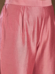 Women Embroidered Thread Work Straight Kurta with Trousers & Dupatta