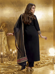 Women Paisley Zari and Sequinned Embroidered Kurta Set with Dupatta