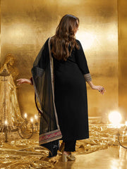 Malaika Arora Women Paisley Zari and Sequinned Embroidered Kurta Set with Dupatta