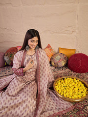 Women Ethnic Motifs Printed Regular Thread Work Kurta with Palazzos & Dupatta