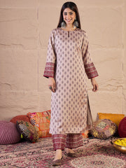 Women Ethnic Motifs Printed Regular Thread Work Kurta with Palazzos & Dupatta