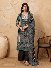 Women Ethnic Motifs Printed Regular Silk Crepe Kurta with Palazzos & With Dupatta