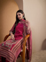 Women Ethnic Motifs Embroidered Regular Mirror Work Silk Crepe Kurta with Palazzos & With Dupatta