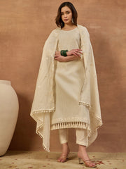 Women Ethnic Motifs Regular Sequinned Kurta with Trousers & With Dupatta