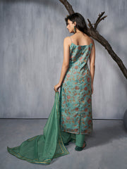 Women Floral Printed Regular Kurta with Trousers & With Dupatta