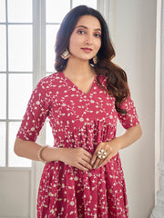 Floral Embroidered V Neck Top With Sharara Co-Ords