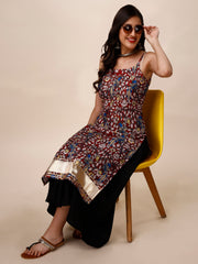 Women Floral Printed Gotta Patti Floral Kurta
