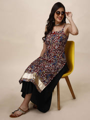 Women Floral Printed Gotta Patti Floral Kurta