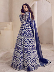 Floral Thread Embroidered Anarkali Kurta with Dupatta