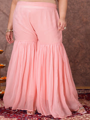 Women Ethnic Motifs Embroidered Regular Kurta & Sharara With Dupatta