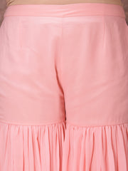 Women Ethnic Motifs Embroidered Regular Kurta & Sharara With Dupatta