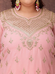 Women Ethnic Motifs Embroidered Regular Kurta & Sharara With Dupatta