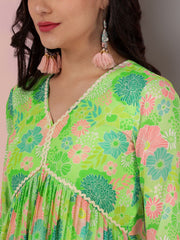 Embroidered V-Neck Top & Trousers Co-Ords