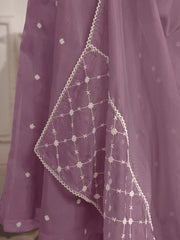 Women Floral Embroidered Empire Thread Work Kurta with Trousers & With Dupatta