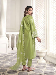 Women Floral Embroidered Regular Thread Work Kurta with Trousers & With Dupatta