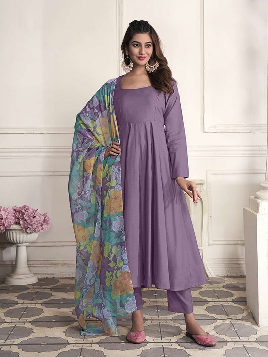 Women Empire Kurta with Trousers & With Dupatta
